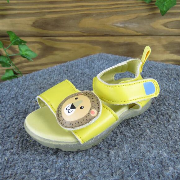 H&M Girls Gladiator Sz T 2.5 Medium Yellow Synthetic Hook &‎ Loop - Picture 1 of 7